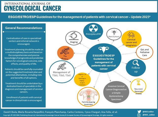 Visual Abstract ESGOESTROESP Guidelines for the management of patients with cervical cancer-Update 2022